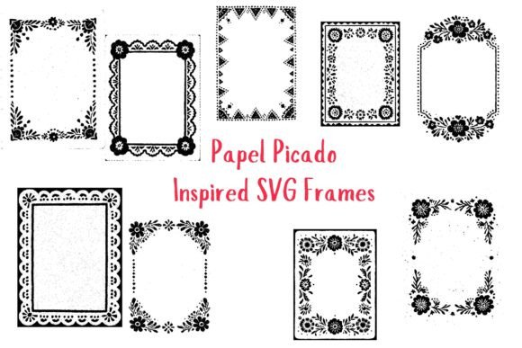 Download Papel Picado Inspired Doodle Frames - Inspired Collection
