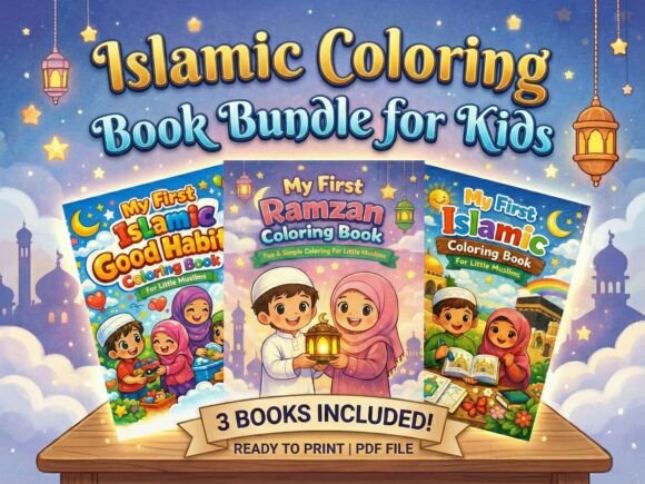 Download Islamic Coloring Book Bundle for Kids - Premium Resources