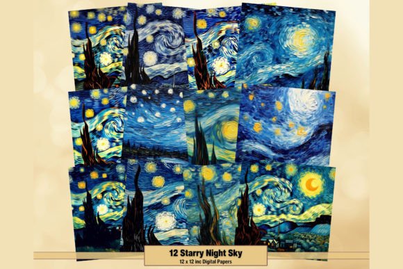 Download Starry Night Van Gogh Inspired Papers - Inspired Collection