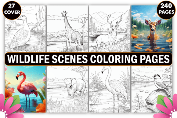 Download Wildlife Scenes Coloring Book for Adults - Wildlife scenes coloring book for adults Collection