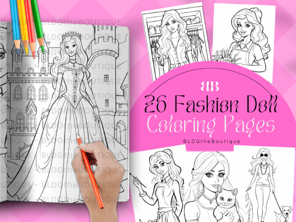 Download Fashion Doll KDP Coloring Book Interior - Coloring book interior Collection