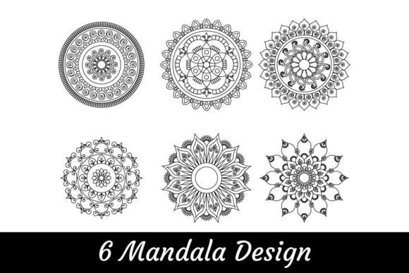 Download 6 Mandala KDP Coloring Book Interior Set - Coloring book interior Collection